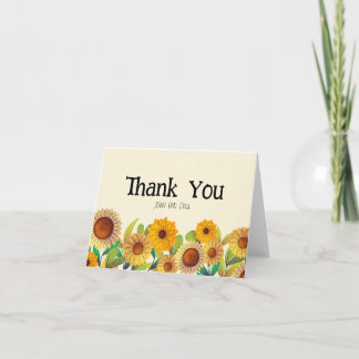 Aangepaste dank u bloemen bedankkaart