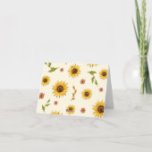 Aangepaste dank u bloemen bedankkaart (Achterkant)
