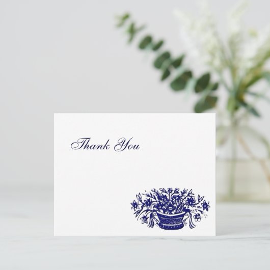 Aangepaste dank u Bloemenmand Briefkaarten (Staand voorkant)