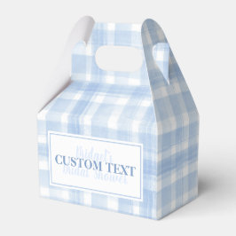 Aangepaste dank u Blue Gingham Waterverf Bedankdoosjes