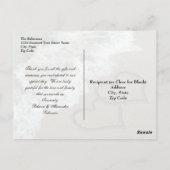 Aangepaste dank u Briefkaart- Sand Hearts / Aqua B Briefkaart (Achterkant)