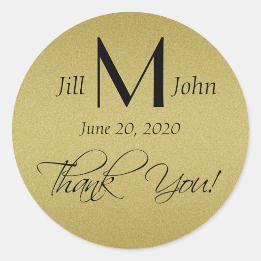 Aangepaste dank u bruiloft gunst Stickers (Voorkant)