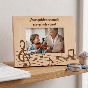 Aangepaste dank u geëtste houten foto gegraveerde lijstjes