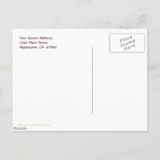 Aangepaste dank u Haworthia Planten Briefkaart (Achterkant)