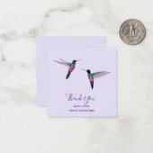 Aangepaste dank u Hummingbird Note Kaart Notitiekaartje (Voorkant / Achterkant in situ)