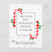 Aangepaste dank u Kerstmis Feestdagen Briefkaart (Voorkant)