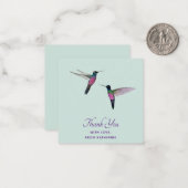 Aangepaste dank u kolibrie notitiekaartje (Voorkant / Achterkant in situ)