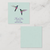 Aangepaste dank u kolibrie notitiekaartje (Voorkant / Achterkant)