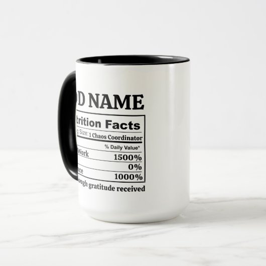 Aangepaste dank u Mok Coworker Boss Verjaardag Fun (Voorkant links)