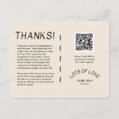 Aangepaste dank u promo invoegen met QR-code Informatiekaartje (Achterkant)