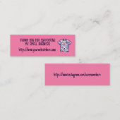 Aangepaste dank u Shirt Small Business Mini Visitekaartje (Voorkant / Achterkant)