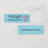 Aangepaste dank u Shirt Small Business Mini Visitekaartje (Voorkant / Achterkant)