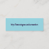 Aangepaste dank u Shirt Small Business Mini Visitekaartje (Achterkant)