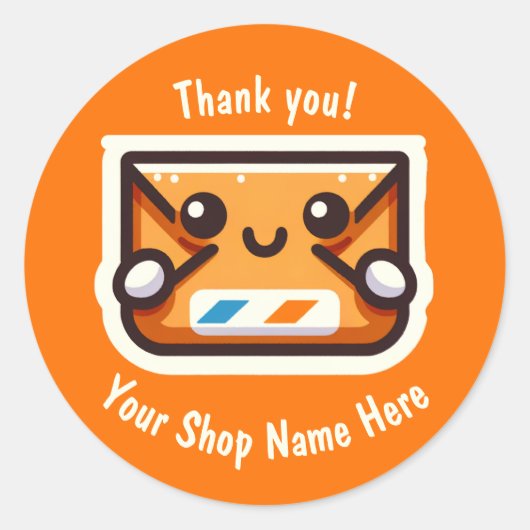 Aangepaste dank u Stickers voor kleine bedrijven (Voorkant)