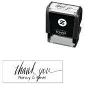 Aangepaste dank u typografie zelfinktstempel  zelfinktende stempel (In situ)