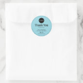 Aangepaste Dank U Voor Het Steunen Van Mijn Kleine Ronde Sticker (Tas)