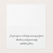 Aangepaste dank u Vouw Kaart (Binnenkant ongevouwen)