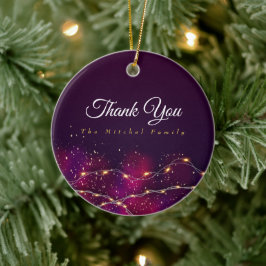 Aangepaste dank voor de naam van de Circler-famili Keramisch Ornament