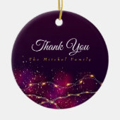 Aangepaste dank voor de naam van de Circler-famili Keramisch Ornament (Voorkant)