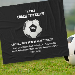 Aangepaste dank voor Voetbal coach Cadeaubon Fleece Deken