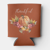 Aangepaste dankbare Thanksgiving herfst Oranje pom Blikjeskoeler (Voorkant)