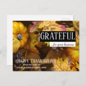 Aangepaste dankbetuiging aan klanten voor Thanksgi Briefkaart (Voorkant / Achterkant)