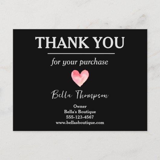 Aangepaste Dankbetuiging Kleine Zaken Briefkaart (Voorkant)