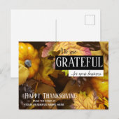 Aangepaste dankbetuiging voor klanten van Thanksgi Briefkaart (Voorkant / Achterkant)