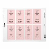 Aangepaste Dankjewel Insteekkaart met Logo Etiket (Full Sheet)