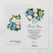 Aangepaste Dankkaart met Bloemendesign Bedankkaart (Voorkant / Achterkant)