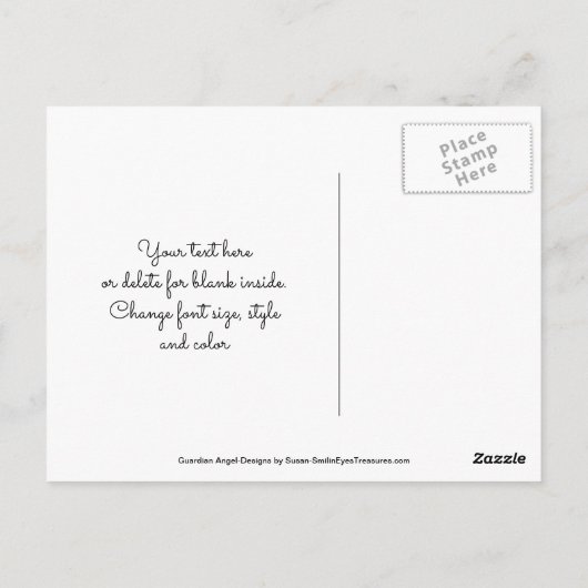 Aangepaste Dankkaart voor Beschermengel Briefkaart (Achterkant)