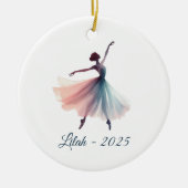 Aangepaste dans Ornamenten, gepersonaliseerd balle Keramisch Ornament (Voorkant)