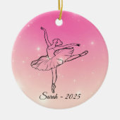 Aangepaste dans Ornamenten, Gepersonaliseerde Ball Keramisch Ornament (Voorkant)