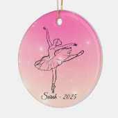Aangepaste dans Ornamenten, Gepersonaliseerde Ball Keramisch Ornament (Links)