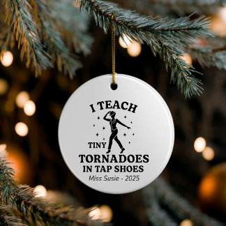 Aangepaste dans Ornamenten, Gepersonaliseerde Ball Keramisch Ornament