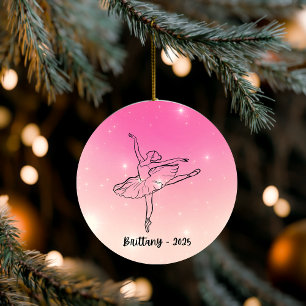Aangepaste dans Ornamenten, Gepersonaliseerde Ball Keramisch Ornament