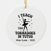 Aangepaste dans Ornamenten, Gepersonaliseerde Ball Keramisch Ornament (Voorkant)