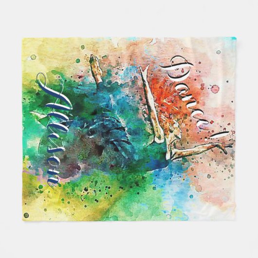 Aangepaste danser fleece deken (Voorkant (Horizontaal))