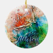 Aangepaste danser keramisch ornament (Achterkant)