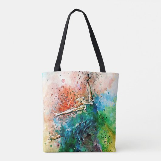 Aangepaste danser tote bag (Achterkant)