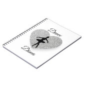 aangepaste dansernaam, Dance Heart Sparking-schuiv Notitieboek (Linkerzijde)