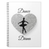 aangepaste dansernaam, Dance Heart Sparking-schuiv Notitieboek (Voorkant)