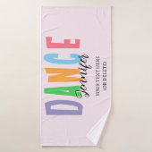 Aangepaste dansersnaam – Kleurrijke dansstijl Badhanddoek (Badhanddoek)