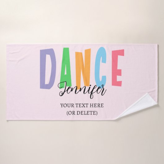 Aangepaste dansersnaam – Kleurrijke dansstijl Badhanddoek (Badhanddoek)