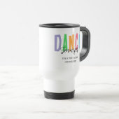 Aangepaste dansersnaam – Kleurrijke dansstijl Reisbeker (Voorkant rechts)