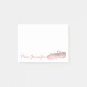 Aangepaste danslang roze balletslipper post-it® notes (Voorkant)