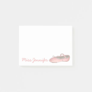 Aangepaste danslang roze balletslipper post-it® notes