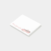 Aangepaste danslang roze balletslipper post-it® notes (Schuin)