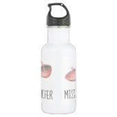 Aangepaste danslang roze balletslipper waterfles  (Achterkant)