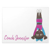 Aangepaste dansleraar gymnastiek Coach Acro Notitieblok (Voorkant)
